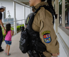 Curitiba, 27 de outubro de 2024 - A Polícia Militar do Paraná durante o segundo turna das Eleições na capital paranaense.