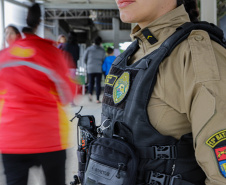Curitiba, 27 de outubro de 2024 - A Polícia Militar do Paraná durante o segundo turna das Eleições na capital paranaense.