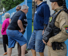 Curitiba, 27 de outubro de 2024 - A Polícia Militar do Paraná durante o segundo turna das Eleições na capital paranaense.