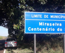 PR-534 Miraselva a Centenário do Sul - proseg Rodovia entre Centenário do Sul e Miraselva recebe serviços de segurança viária 