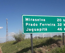 PR-534 Miraselva a Centenário do Sul - proseg Rodovia entre Centenário do Sul e Miraselva recebe serviços de segurança viária 