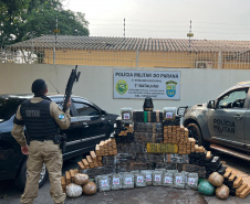 PMPR aprende mais de meia tonelada de maconha em abordagem a veículo