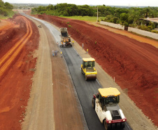 Perimetral Foz do Iguaçu Perimetral Leste de Foz chega a 48,64% e terá terceiro turno de trabalho 