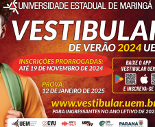 Inscrições para o Vestibular de Verão da UEM terminam nesta terça-feira (19)