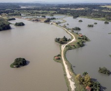 Reserva Hídrica do Futuro, projeto desenvolvido pela Sanepar com o apoio técnico e ambiental do IAT, já revitalizou mais 300 hectares de áreas de várzea no entorno do Rio Iguaçu.