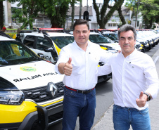 Reforço nas estradas: DER/PR entrega 36 viaturas e 5 cães ao Batalhão de Polícia Rodoviária