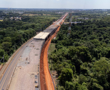 Duplicação da Rodovia das Cataratas chega a 42,4% com serviços em todo o trecho