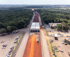 Duplicação da Rodovia das Cataratas chega a 42,4% com serviços em todo o trecho