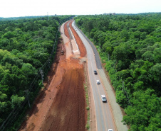 duplicação da BR-469 (Rodovia das Cataratas) em Foz do Iguaçu.