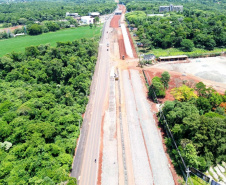 duplicação da BR-469 (Rodovia das Cataratas) em Foz do Iguaçu.