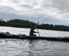 Operação do Instituto Água e Terra (IAT) contra a pesca predatória nas baías de Antonina e Paranaguá.