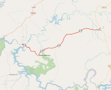 PR-459 entre Reserva do Iguaçu e Pinhão