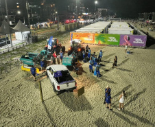 Megaoperação na madrugada garante praias limpas poucas horas após shows no Litoral