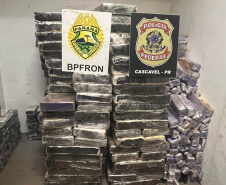 BPFRON e PF apreendem carreta carregada com quase 2,5 toneladas de substância análoga a maconha