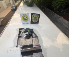 BPFRON e PF apreendem carreta carregada com quase 2,5 toneladas de substância análoga a maconha