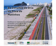 Cartilha educativa desenvolvida pelo Estado em parceria com universidades e empresas responsáveis pela revitalização da Orla de Matinhos destaca a importância das conchas no Litoral do Paraná