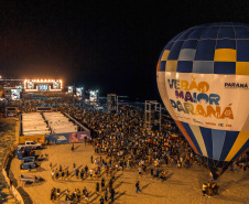 Matinhos, 22 de fevereiro de 2025 - Show da banda Titãs no paldo do Verão Maior Paraná em Caiobá.