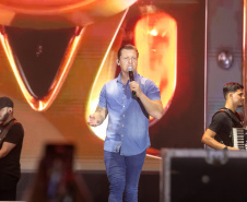 Pontal do Paraná, 21 de fevereiro de 2025 - Show de George Henrique e Rodrigo, no Centro de Eventos Marisol, dentro da programação do Verão Maior Paraná.
