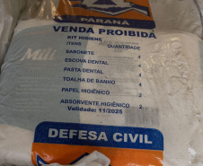 Curitiba, 09 de fevereiro de 2025 - O Governo do Paraná encaminha kits de limpeza e higiene para os munícipios de Morretes e Antonina, afetados pelas chuvas.