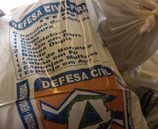 Curitiba, 09 de fevereiro de 2025 - O Governo do Paraná encaminha kits de limpeza e higiene para os munícipios de Morretes e Antonina, afetados pelas chuvas.