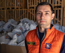 Curitiba, 09 de fevereiro de 2025 - O Governo do Paraná encaminha kits de limpeza e higiene para os munícipios de Morretes e Antonina, afetados pelas chuvas.