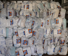 Curitiba, 09 de fevereiro de 2025 - O Governo do Paraná encaminha kits de limpeza e higiene para os munícipios de Morretes e Antonina, afetados pelas chuvas.