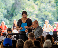 MON ficou lotado para celebrar a genialidade de Mozart com a Orquestra Sinfônica do Paraná, sob a regência do maestro Roberto Tibiriçá e a participação especial da soprano Marília Vargas.
