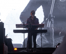 Matinhos, 22 de fevereiro de 2025 - Show da banda Titãs no paldo do Verão Maior Paraná em Caiobá.