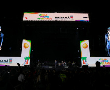 Matinhos, 22 de fevereiro de 2025 - Show da banda Titãs no paldo do Verão Maior Paraná em Caiobá.