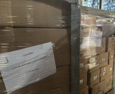 A 2ª remessa de alimentos não perecíveis para as escolas estaduais já está em andamento