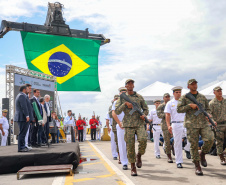 Governador Carlos Massa Ratinho Junior participou nesta segunda-feira (17) da cerimônia de 90 anos do porto, quando anunciou investimento bilionário para a construção do Píer em T que vai ampliar a capacidade de movimentação de cargas.