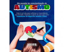Dia Mundial da Conscientização do Autismo: rede estadual de educação acolhe professores e estudantes com TEA