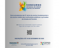 SESP CEPSD EDIÇÃO CONCURSO ESTADUAL VIDEOS CONTRA AS DROGAS