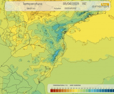 NOVA FRENTE FRIA TRAZ CHUVA NESTA QUINTA-FEIRA E QUEDA DA TEMPERATURA NO FIM DE SEMANA