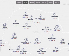 25 cidades registraram a menor temperatura do ano no sábado, domingo e nesta segunda-feira