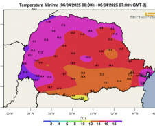 25 cidades registraram a menor temperatura do ano no sábado, domingo e nesta segunda-feira