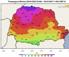 25 cidades registraram a menor temperatura do ano no sábado, domingo e nesta segunda-feira