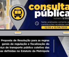 Regras do Transporte Público Coletivo das áreas definidas no estatuto da metrópole é tema de Consulta Pública aberta pela Agepar