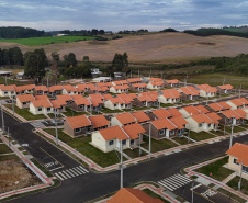 Casa Fácil Paraná, a Cohapar financia diretamente a construção de casas para famílias com renda de um a seis salários mínimos em Palmas Foto: Geraldo Bubniak/AEN