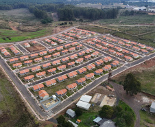 Casa Fácil Paraná, a Cohapar financia diretamente a construção de casas para famílias com renda de um a seis salários mínimos em Palmas Foto: Geraldo Bubniak/AEN
