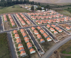 Casa Fácil Paraná, a Cohapar financia diretamente a construção de casas para famílias com renda de um a seis salários mínimos em Palmas Foto: Geraldo Bubniak/AEN