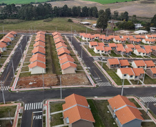 Casa Fácil Paraná, a Cohapar financia diretamente a construção de casas para famílias com renda de um a seis salários mínimos em Palmas Foto: Geraldo Bubniak/AEN