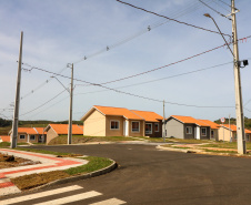 Casa Fácil Paraná, a Cohapar financia diretamente a construção de casas para famílias com renda de um a seis salários mínimos em Palmas Foto: Geraldo Bubniak/AEN