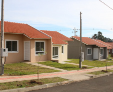Casa Fácil Paraná, a Cohapar financia diretamente a construção de casas para famílias com renda de um a seis salários mínimos em Palmas Foto: Geraldo Bubniak/AEN