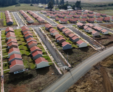 Casa Fácil Paraná, a Cohapar financia diretamente a construção de casas para famílias com renda de um a seis salários mínimos em Palmas Foto: Geraldo Bubniak/AEN