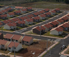 Casa Fácil Paraná, a Cohapar financia diretamente a construção de casas para famílias com renda de um a seis salários mínimos em Palmas Foto: Geraldo Bubniak/AEN
