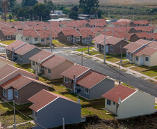 Casa Fácil Paraná, a Cohapar financia diretamente a construção de casas para famílias com renda de um a seis salários mínimos em Palmas Foto: Geraldo Bubniak/AEN