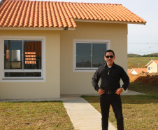 Casa Fácil Paraná, a Cohapar financia diretamente a construção de casas para famílias com renda de um a seis salários mínimos em Palmas Foto: Geraldo Bubniak/AEN
