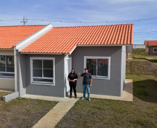 Casa Fácil Paraná, a Cohapar financia diretamente a construção de casas para famílias com renda de um a seis salários mínimos em Palmas Foto: Geraldo Bubniak/AEN