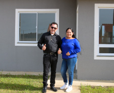 Casa Fácil Paraná, a Cohapar financia diretamente a construção de casas para famílias com renda de um a seis salários mínimos em Palmas Foto: Geraldo Bubniak/AEN